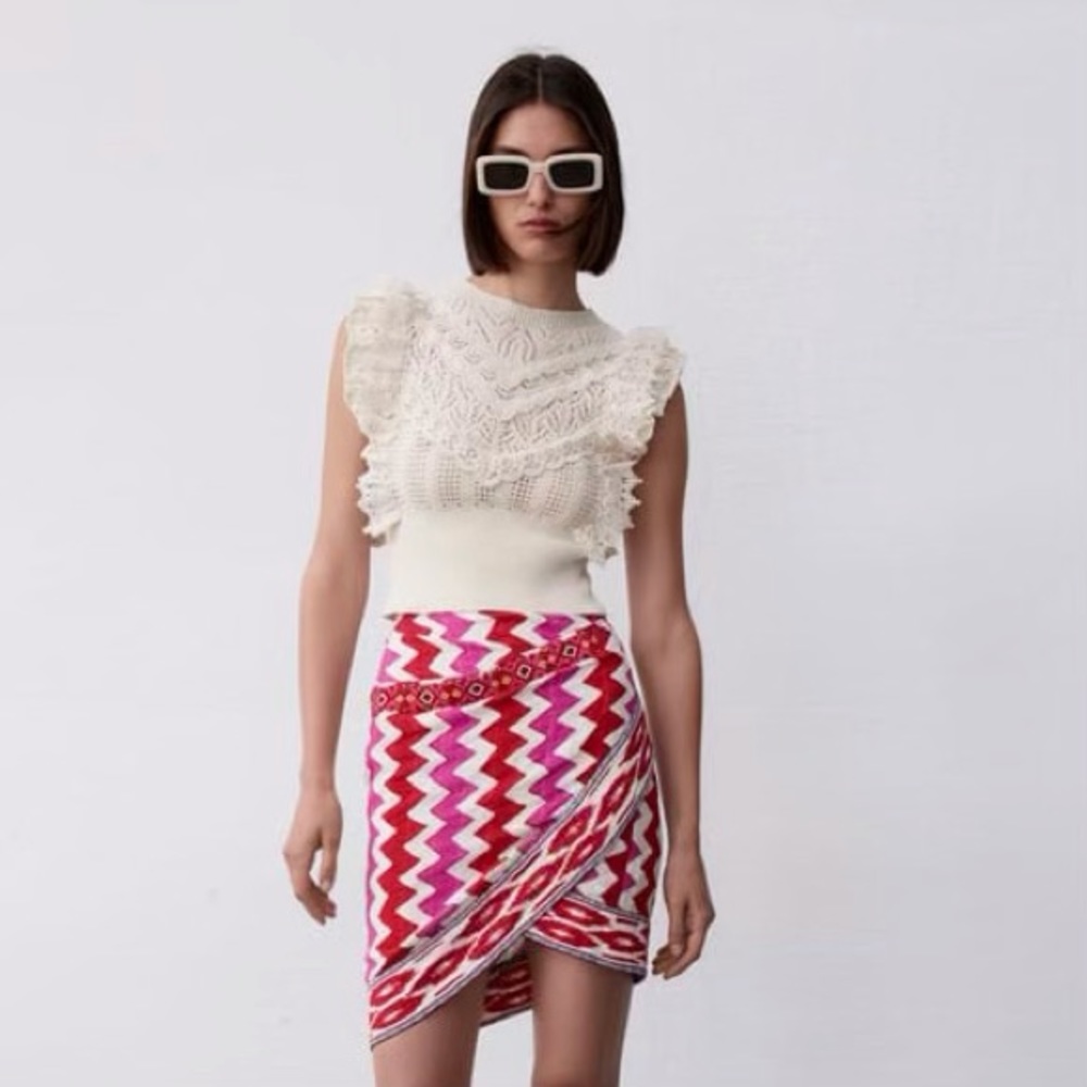 ZARA Cotton Crochet Top